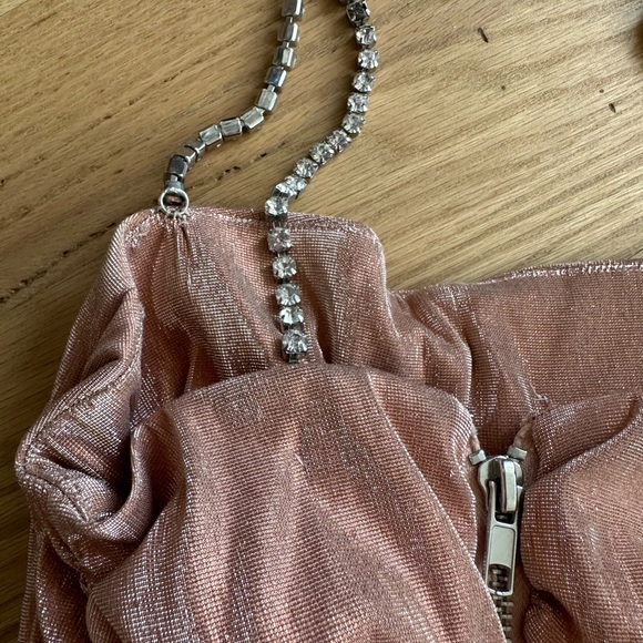 AREA metallic ruched mini dress - Picture 6 of 7